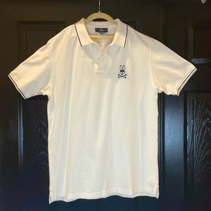 Psycho Bunny White Polo Shirt- Mens Size 8